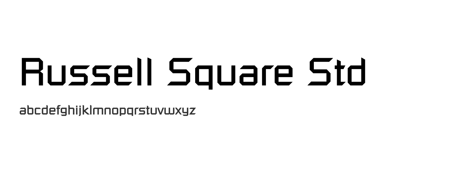 Spécimen de Russell Square Std