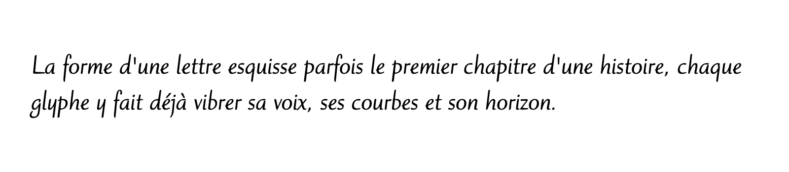 Phrase commune composée en Ruzicka Freehand LT Std