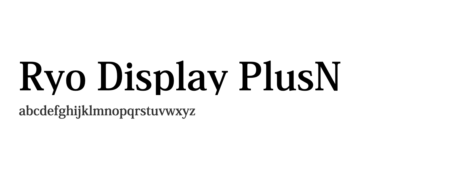 Spécimen de Ryo Display PlusN