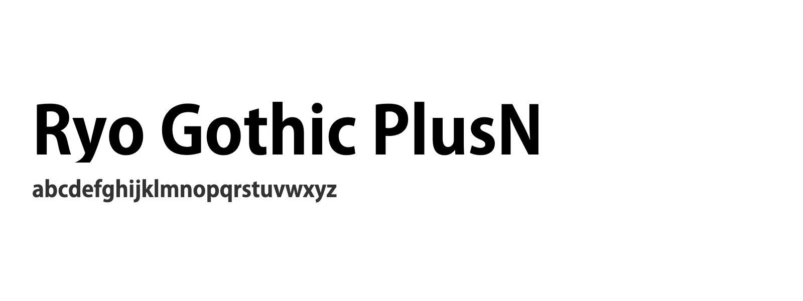 Spécimen de Ryo Gothic PlusN