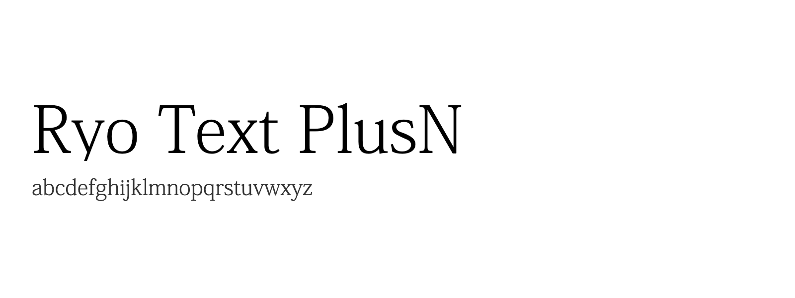 Spécimen de Ryo Text PlusN