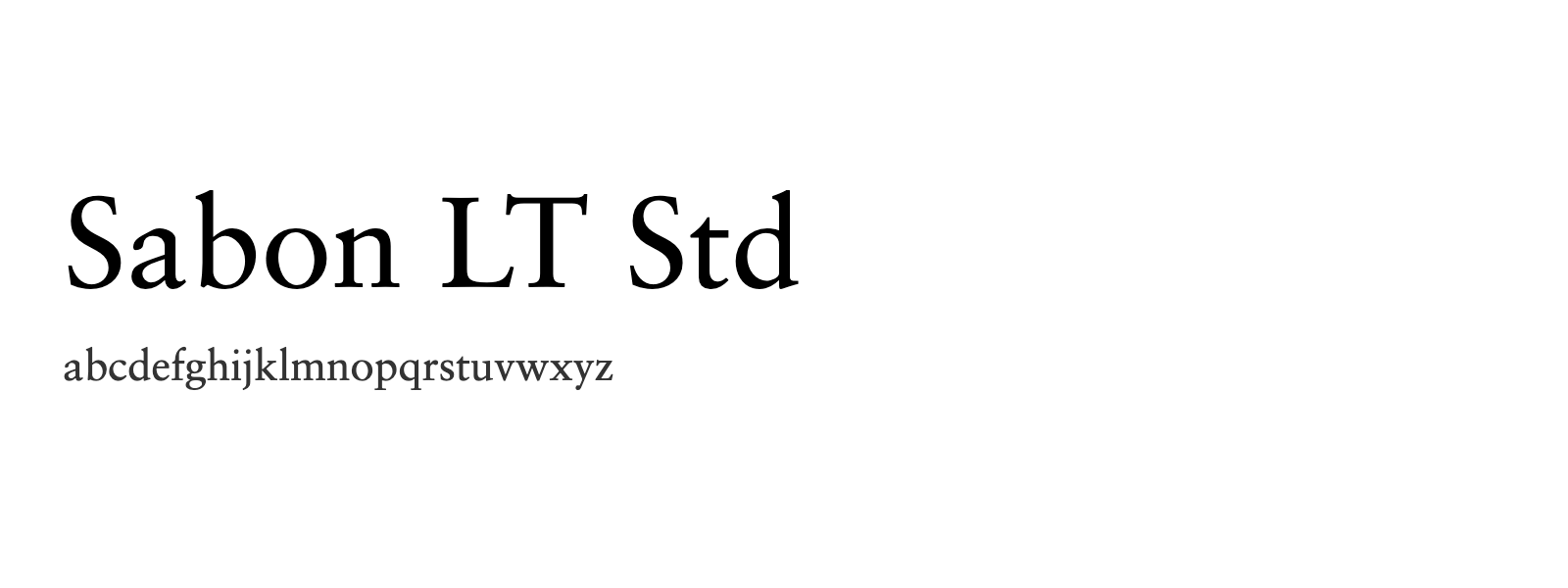 Spécimen de Sabon LT Std