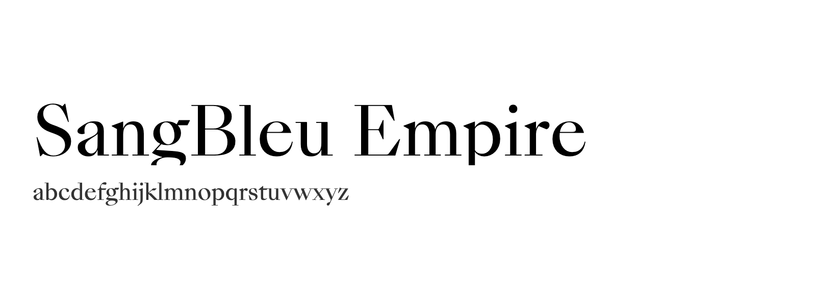 Spécimen de SangBleu Empire