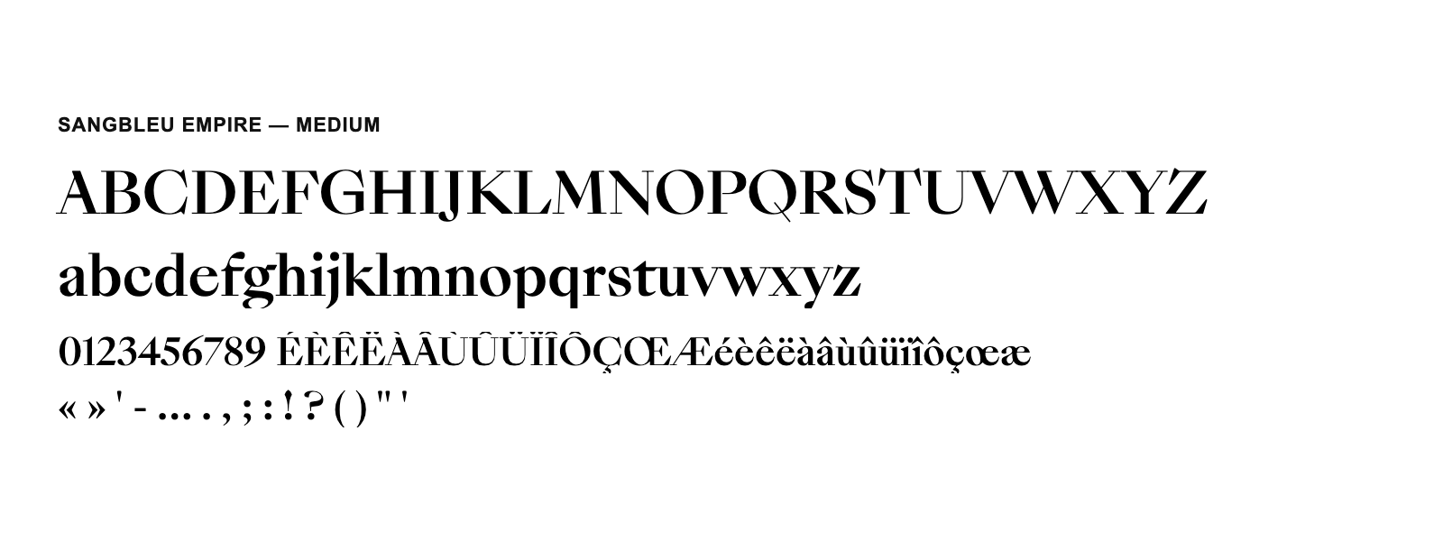 Spécimen de SangBleu Empire Medium