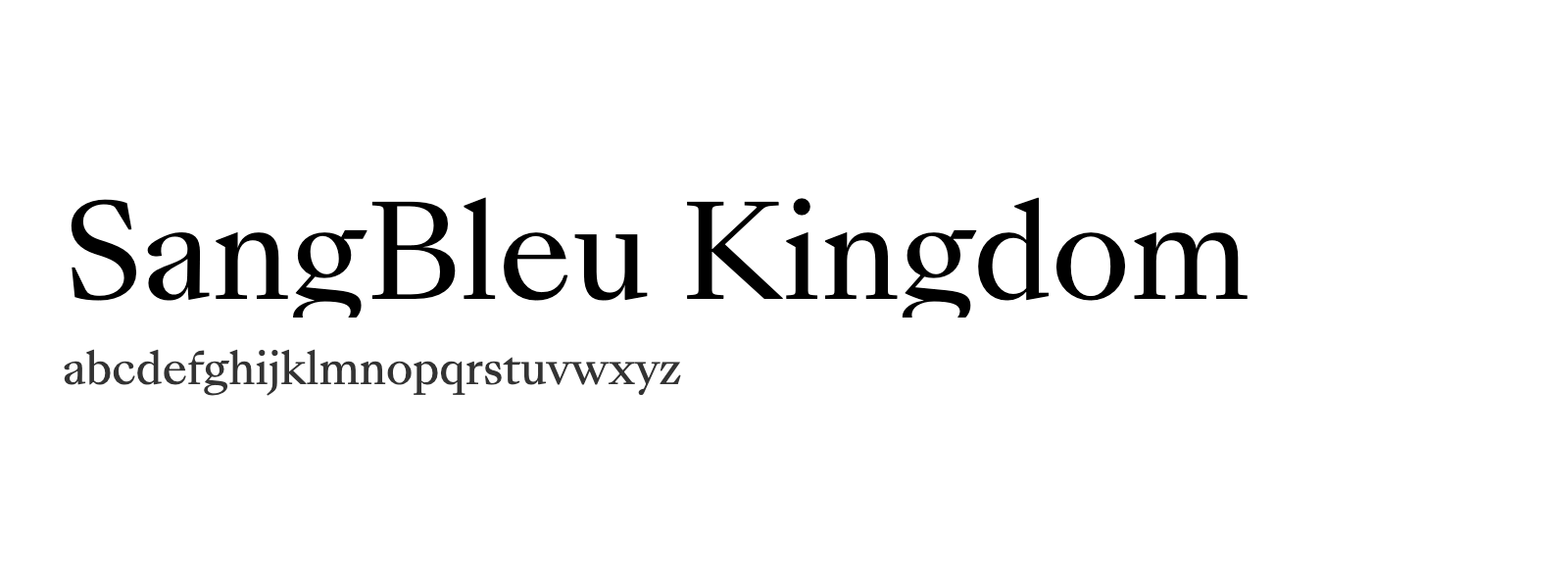 Spécimen de SangBleu Kingdom