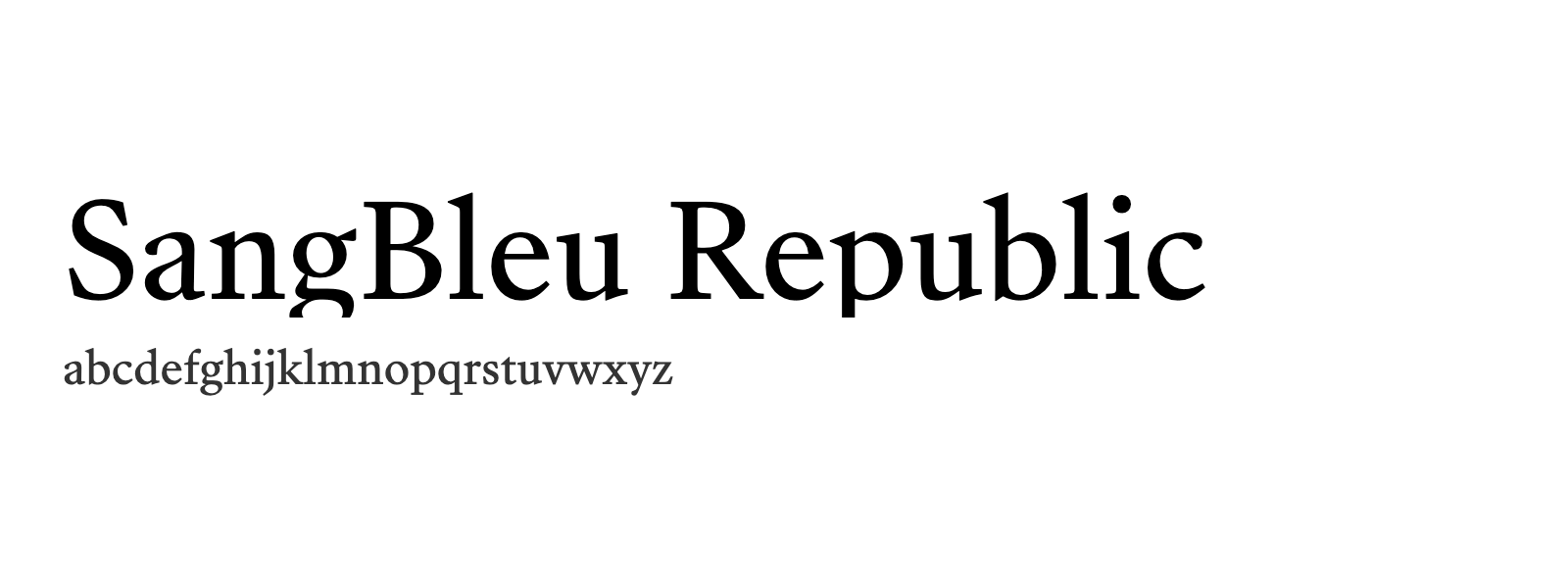 Spécimen de SangBleu Republic