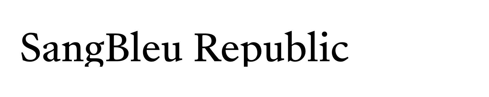 Nom de la famille SangBleu Republic composé dans la police