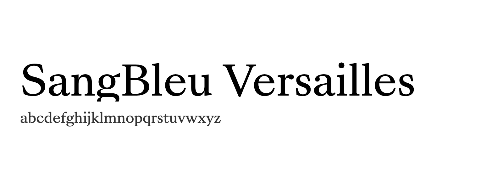 Spécimen de SangBleu Versailles