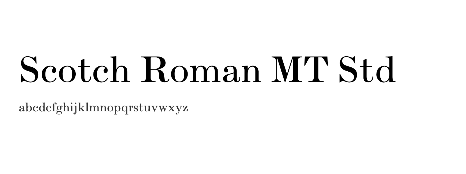 Spécimen de Scotch Roman MT Std
