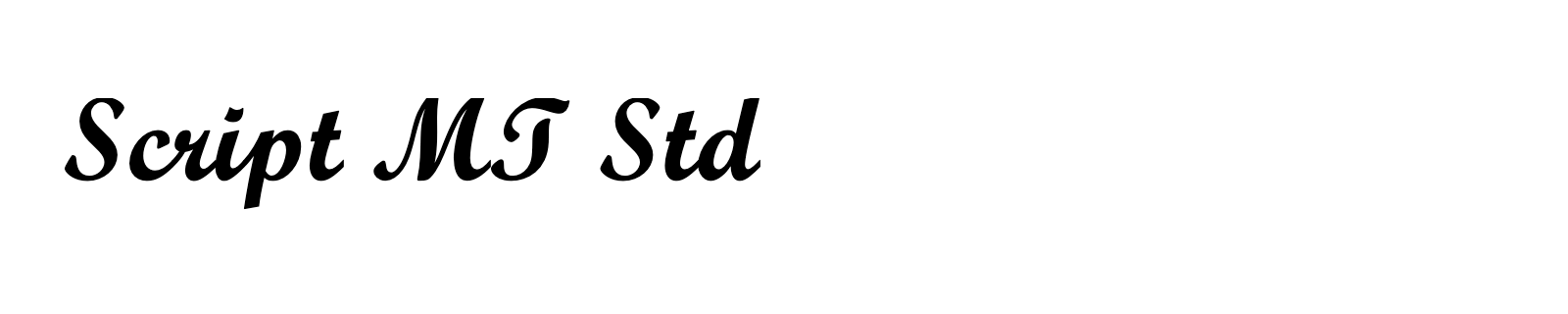 Nom de la famille Script MT Std composé dans la police