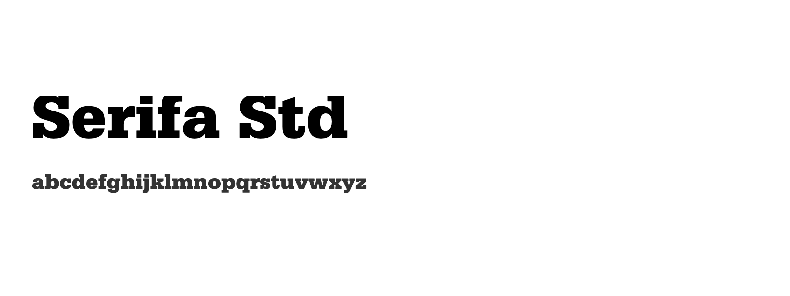 Spécimen de Serifa Std