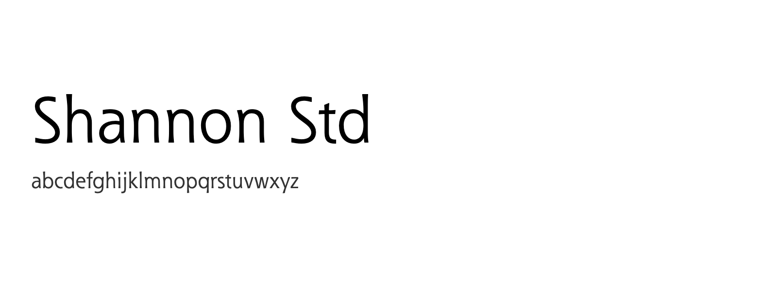 Spécimen de Shannon Std