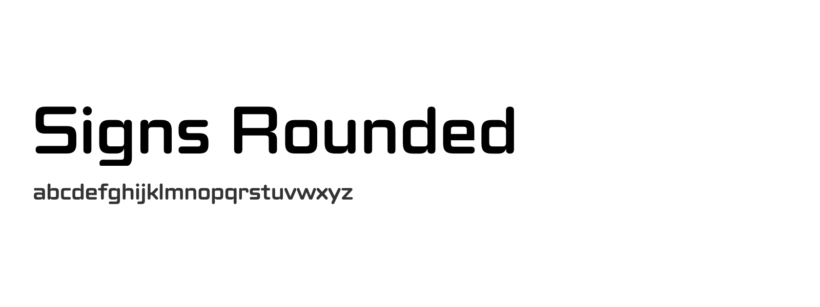 Spécimen de Signs Rounded