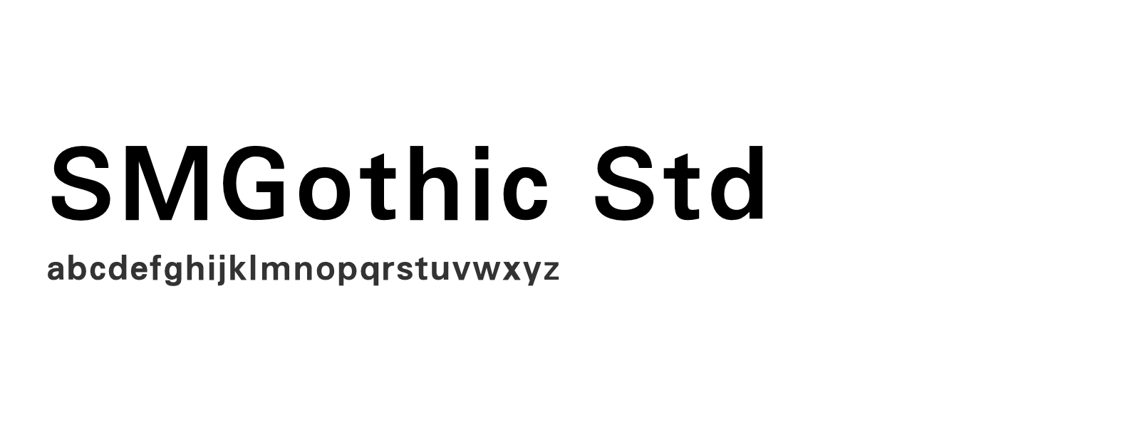 Spécimen de SMGothic Std