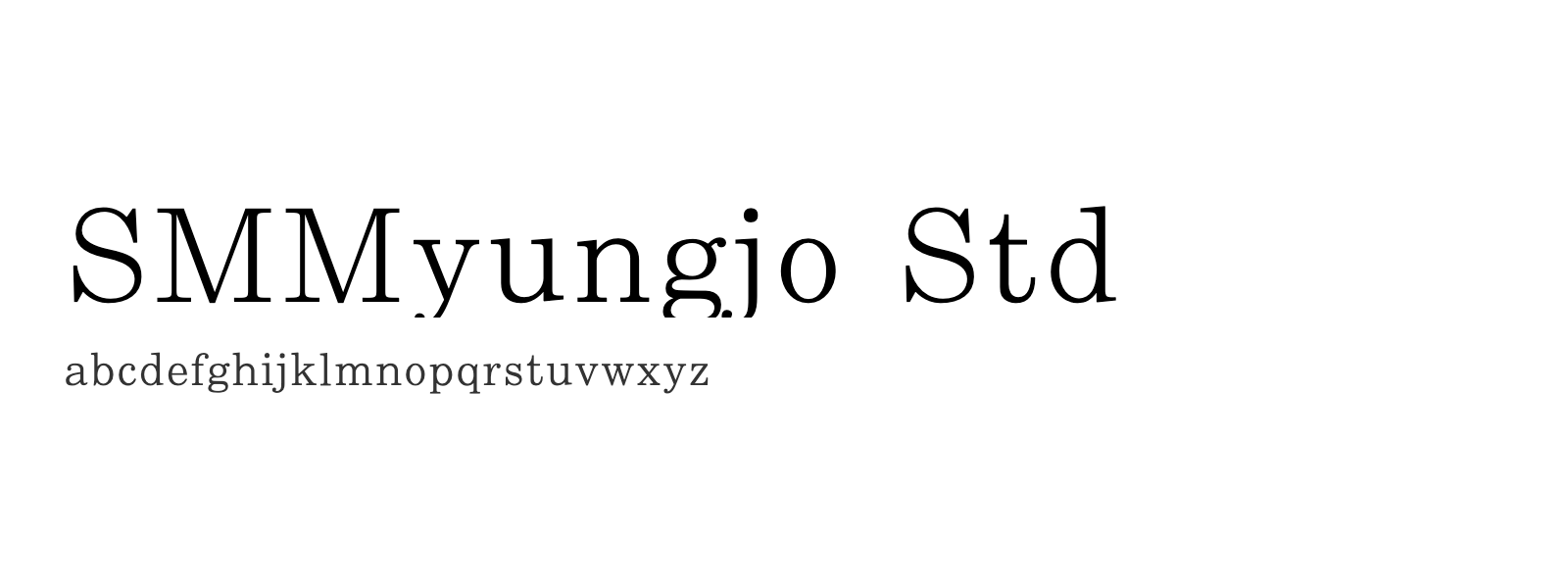 Spécimen de SMMyungjo Std