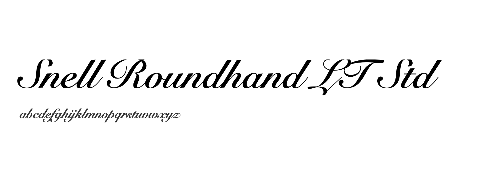 Spécimen de Snell Roundhand LT Std