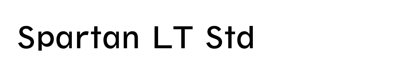 Nom de la famille Spartan LT Std composé dans la police