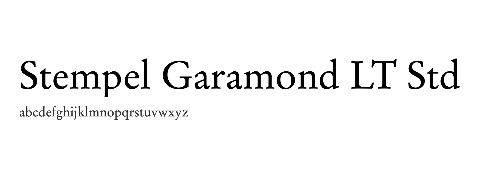 Spécimen de Stempel Garamond LT Std