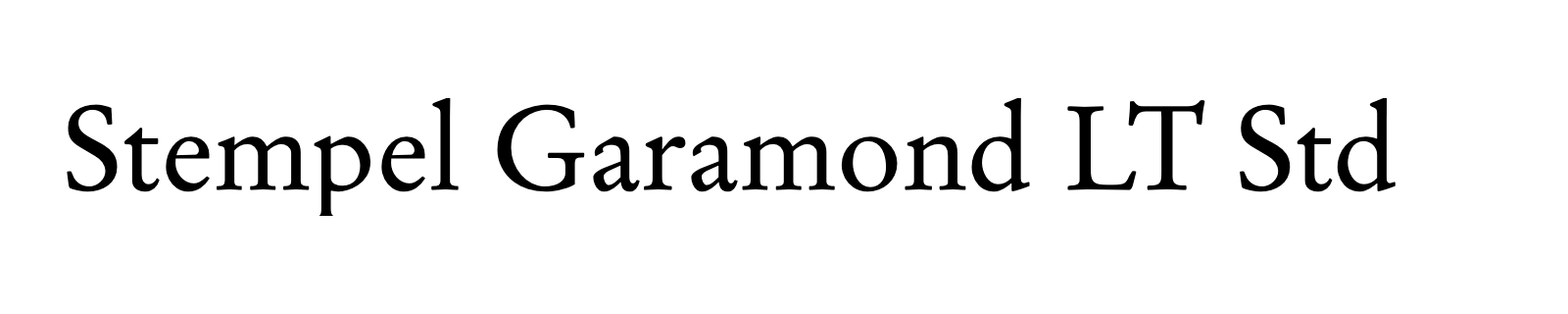 Nom de la famille Stempel Garamond LT Std composé dans la police