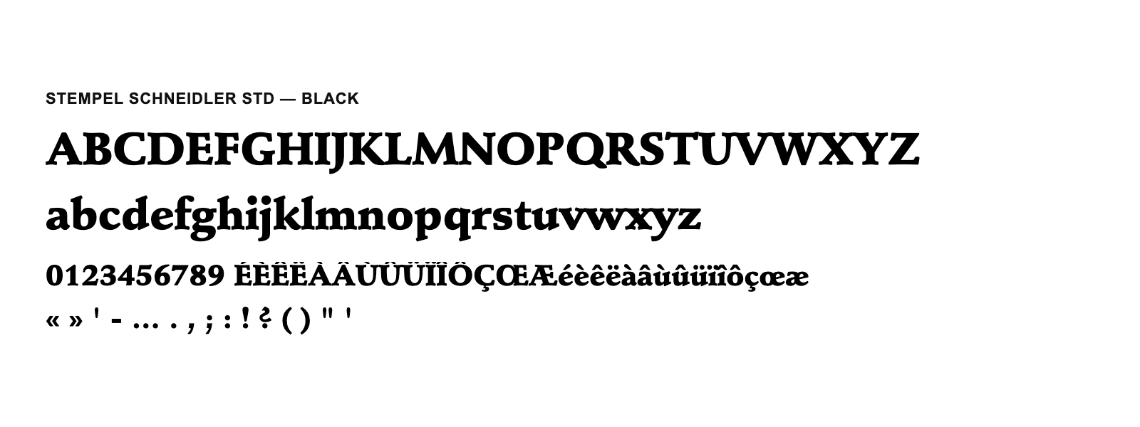 Spécimen de Stempel Schneidler Std Black
