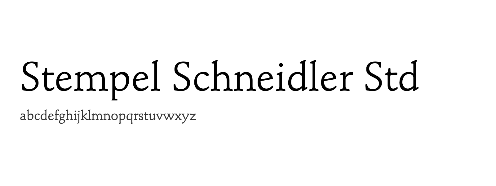 Spécimen de Stempel Schneidler Std