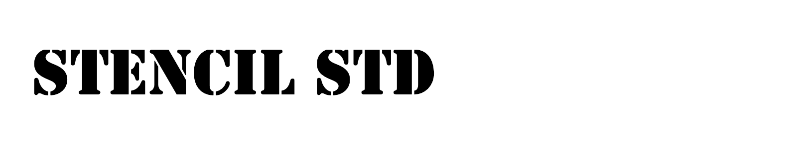 Nom de la famille Stencil Std composé dans la police