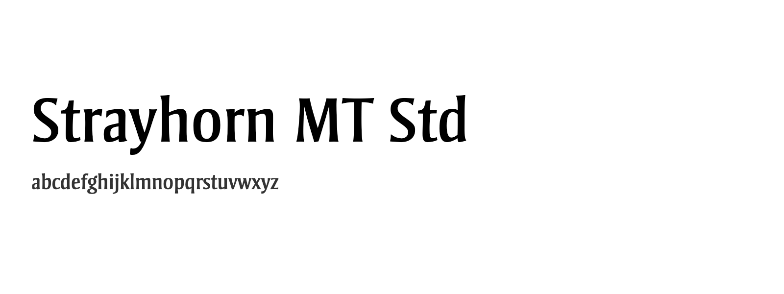 Spécimen de Strayhorn MT Std