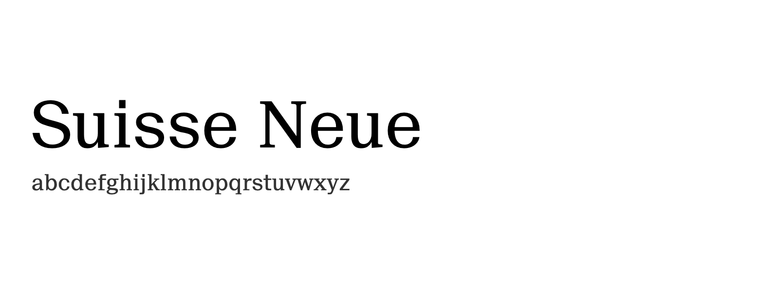 Spécimen de Suisse Neue