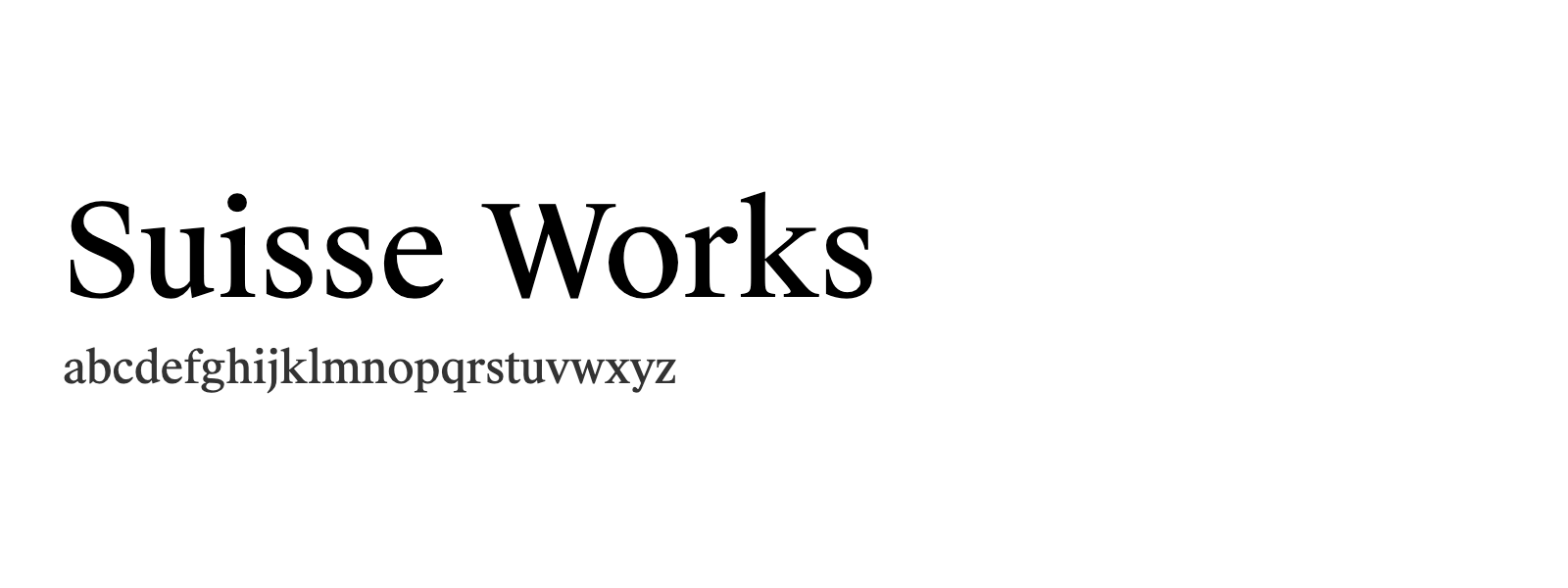Spécimen de Suisse Works