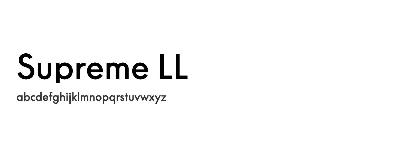 Spécimen de Supreme LL