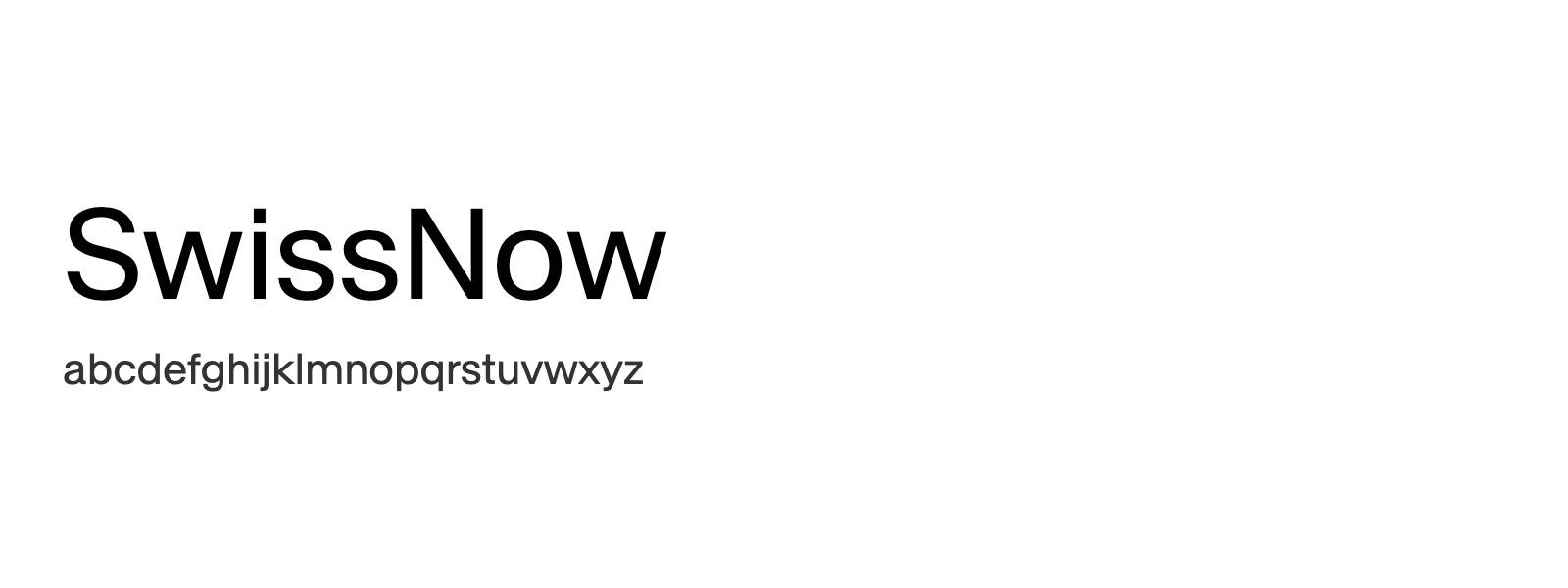 Spécimen de SwissNow