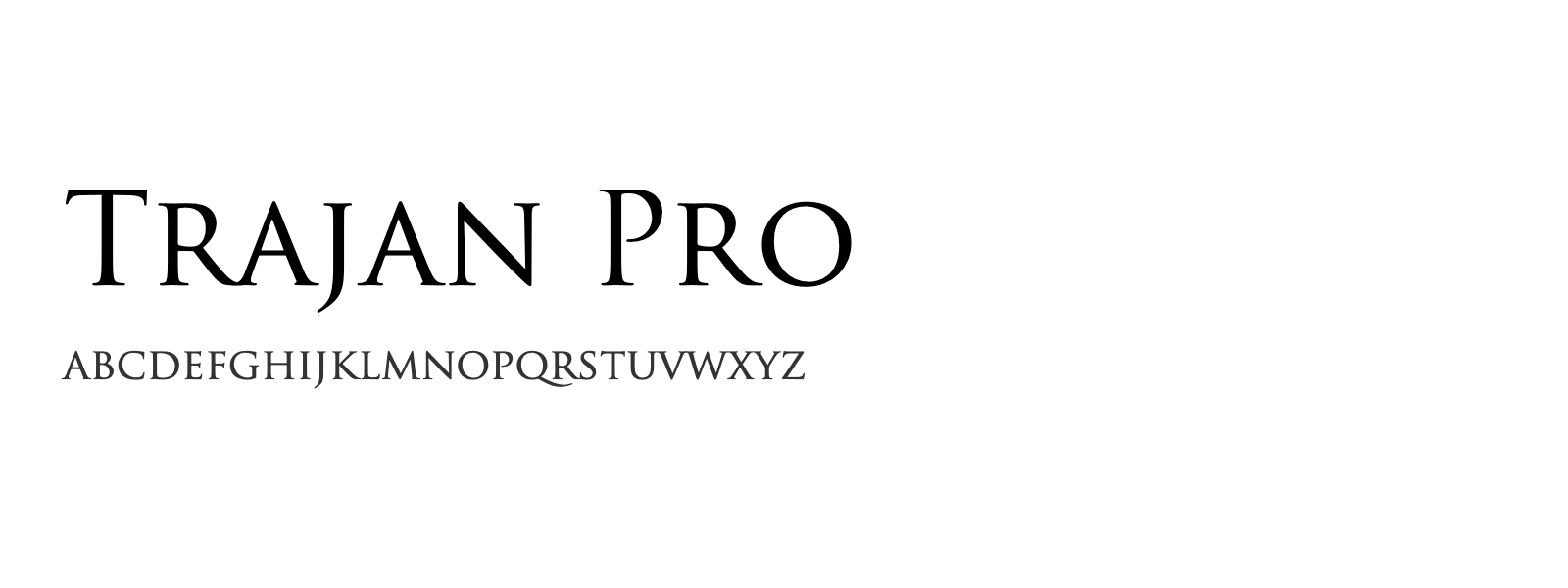 Spécimen de Trajan Pro