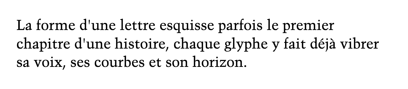 Phrase commune composée en Trump Mediaeval LT Std