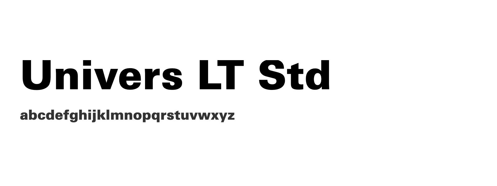Spécimen de Univers LT Std