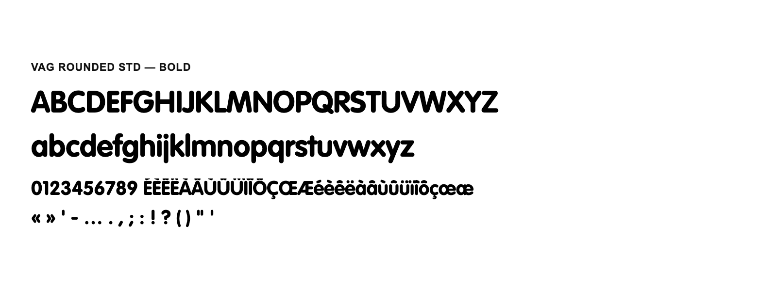 Spécimen de VAG Rounded Std Bold