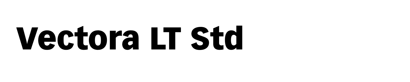 Nom de la famille Vectora LT Std composé dans la police