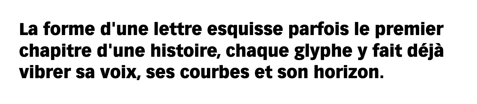 Phrase commune composée en Vectora LT Std