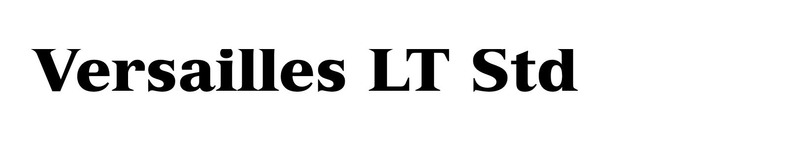 Nom de la famille Versailles LT Std composé dans la police