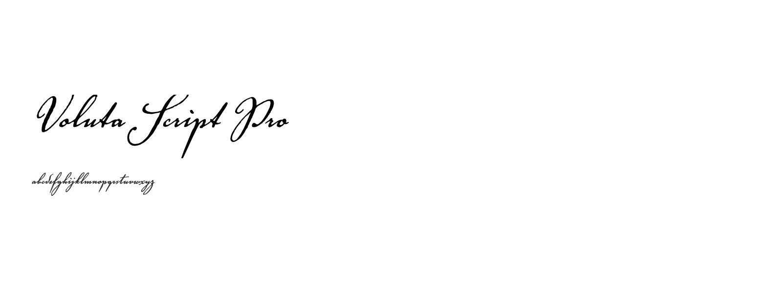 Spécimen de Voluta Script Pro