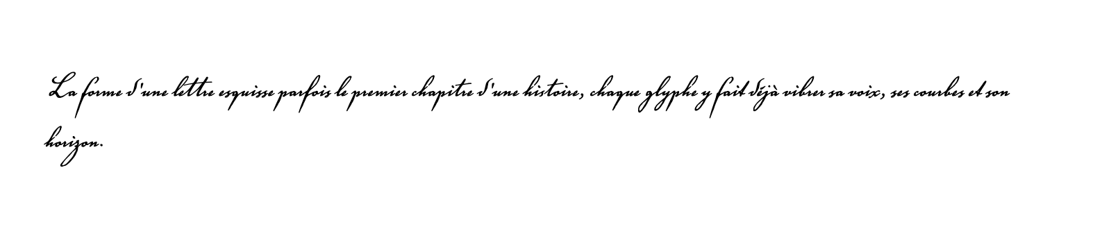 Phrase commune composée en Voluta Script Pro