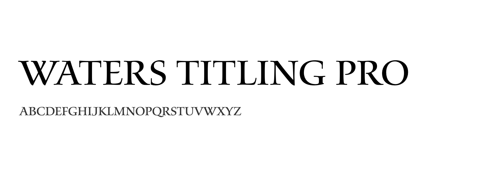 Spécimen de Waters Titling Pro