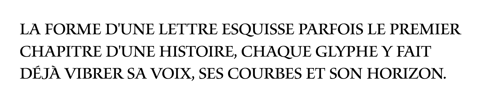 Phrase commune composée en Waters Titling Pro