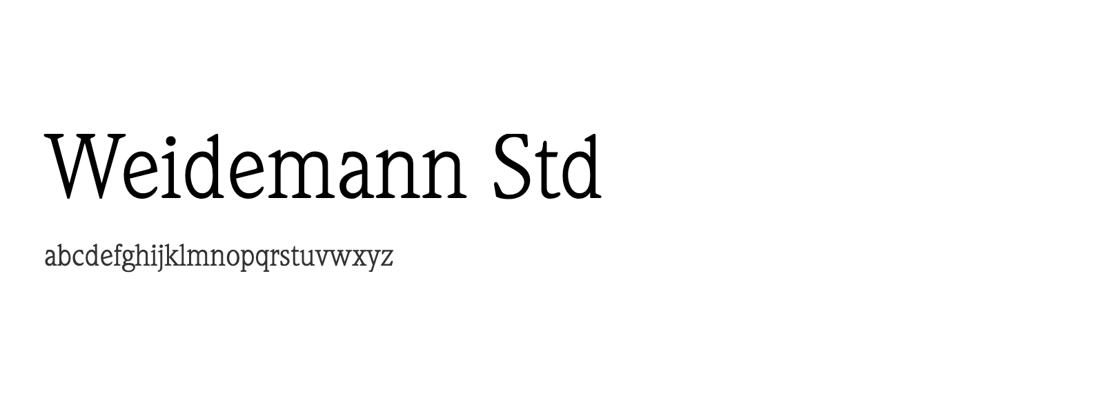 Spécimen de Weidemann Std