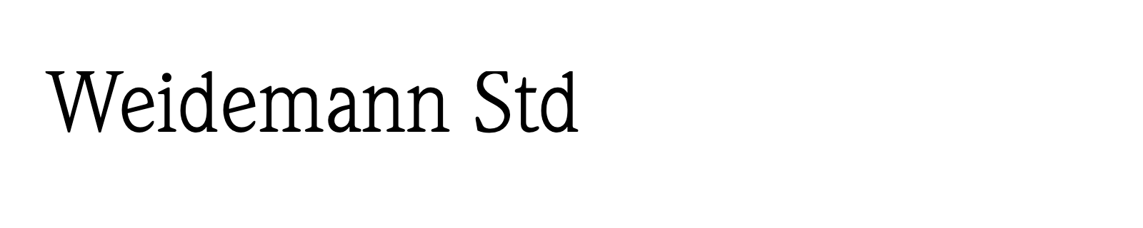 Nom de la famille Weidemann Std composé dans la police