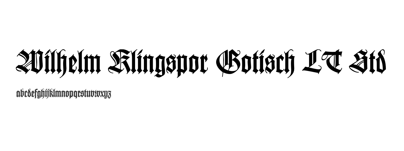 Spécimen de Wilhelm Klingspor Gotisch LT Std