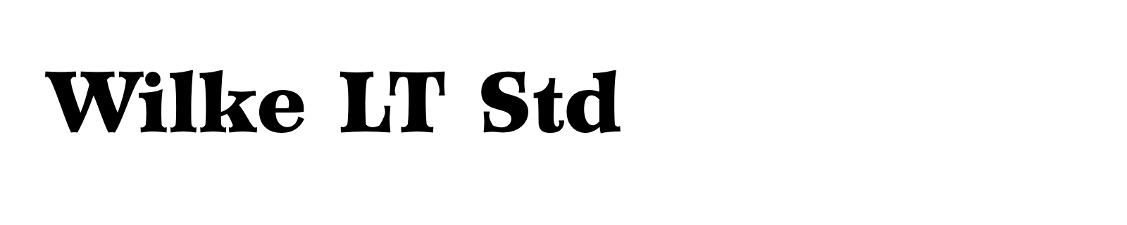 Nom de la famille Wilke LT Std composé dans la police
