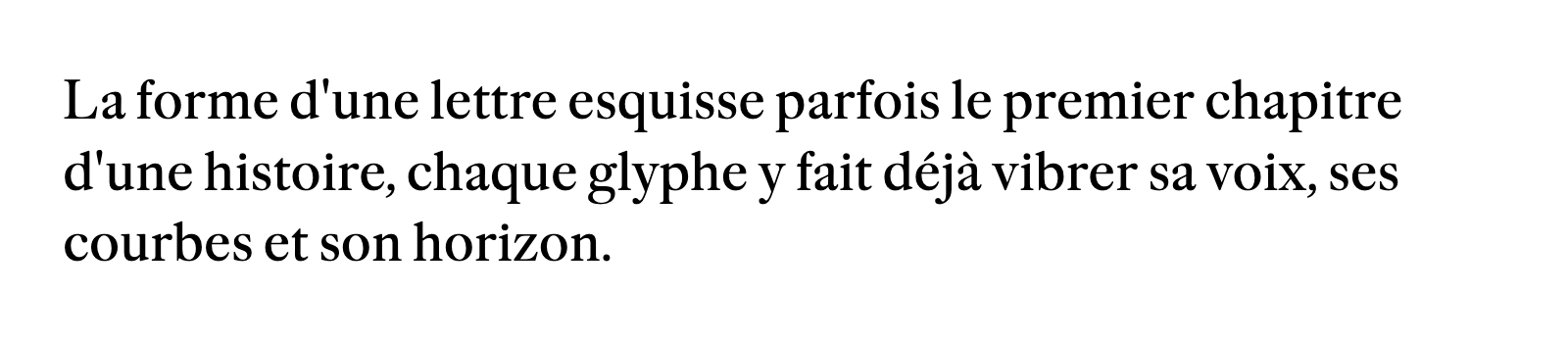 Phrase commune composée en William Display Std