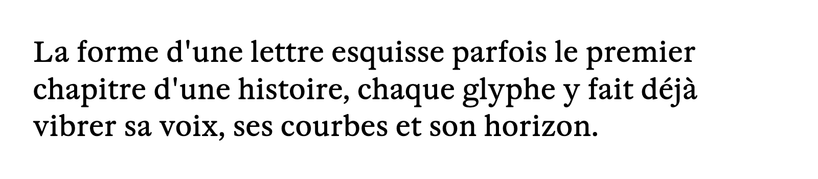 Phrase commune composée en William Text Std
