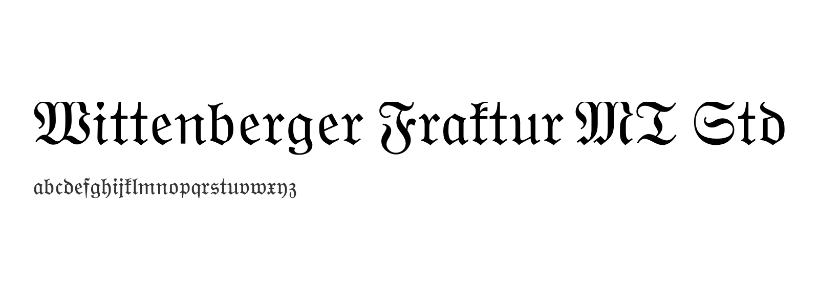 Spécimen de Wittenberger Fraktur MT Std