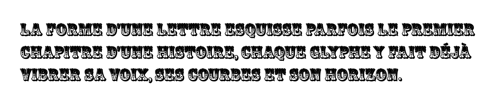 Phrase commune composée en Zebrawood Std